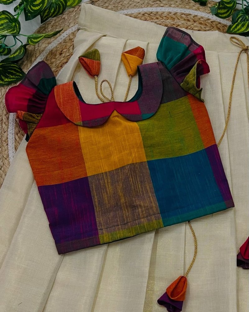 Colourblock Silk Blouse